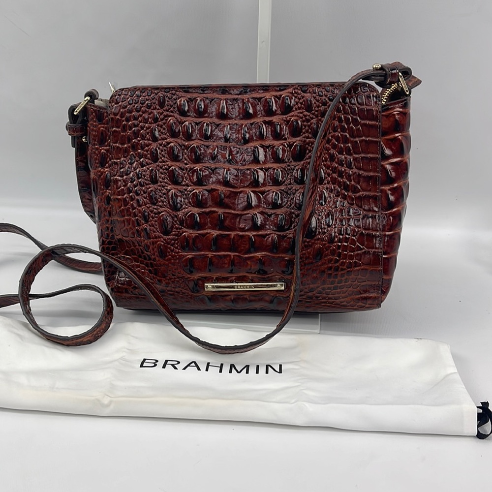 NWT Brahmin Carrie Crossbody in Pecan Melbourne
